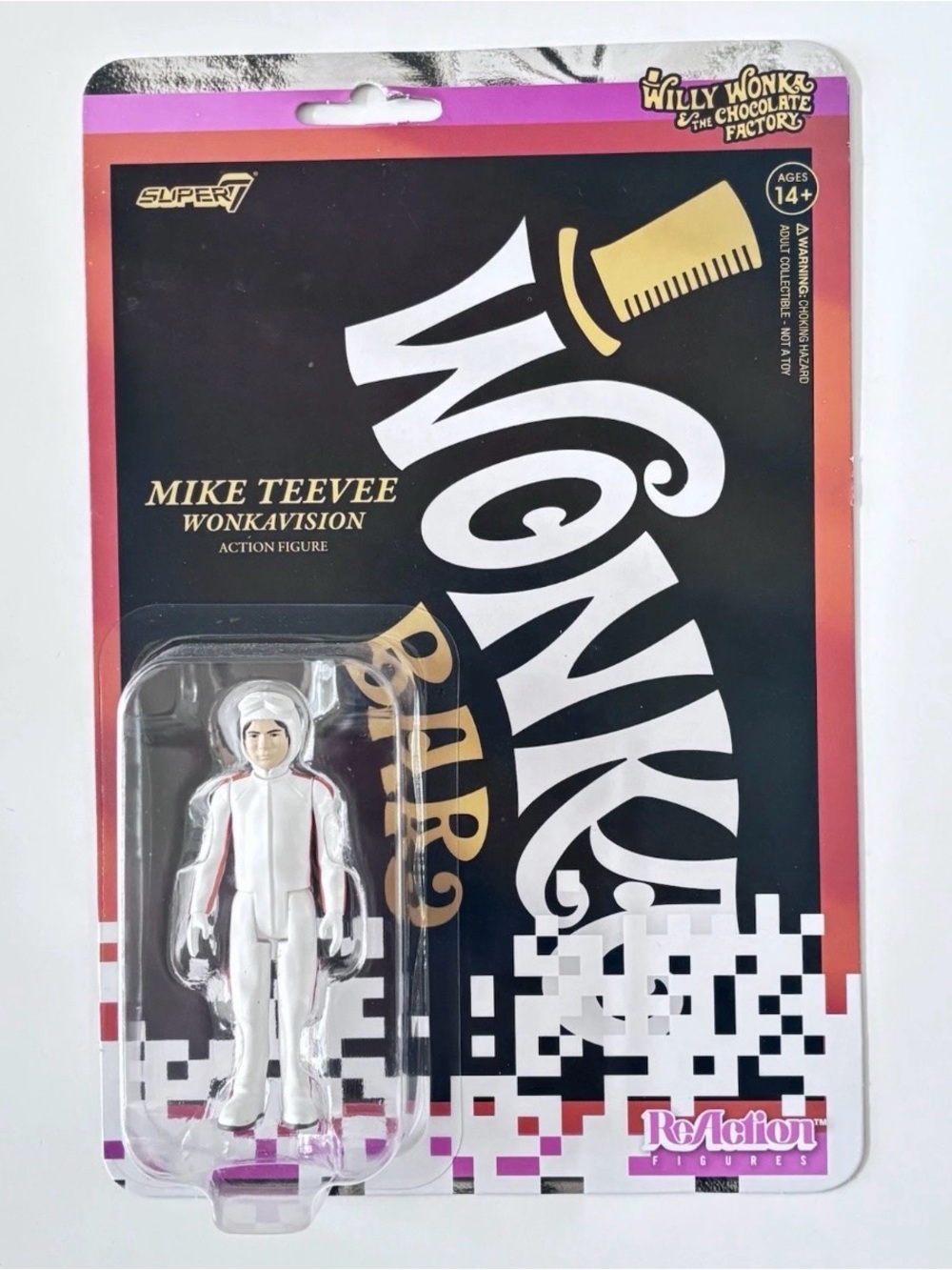 Willy Wonka Chocolate Factory Mike Teevee Wonkavision Super7 Reaction Figure